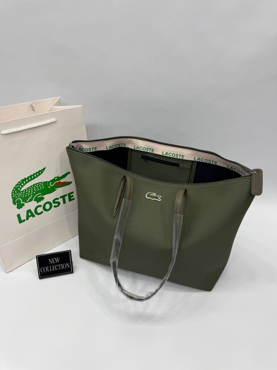 Lacoste Haki Kadın Omuz Çantası – Yeni Sezon