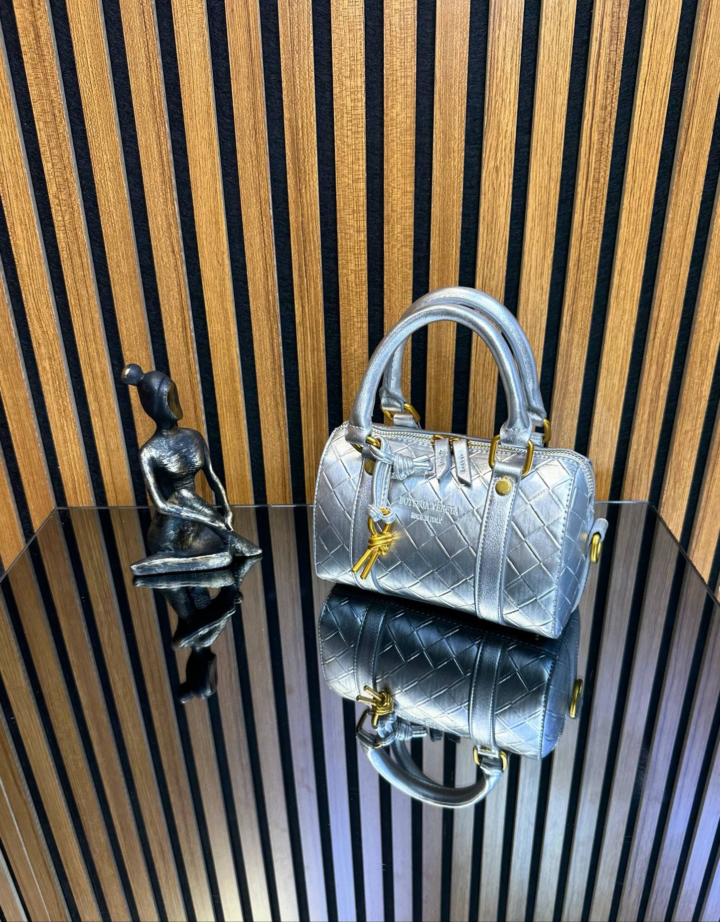 Bottega Venetta Silver Mini Speedy
