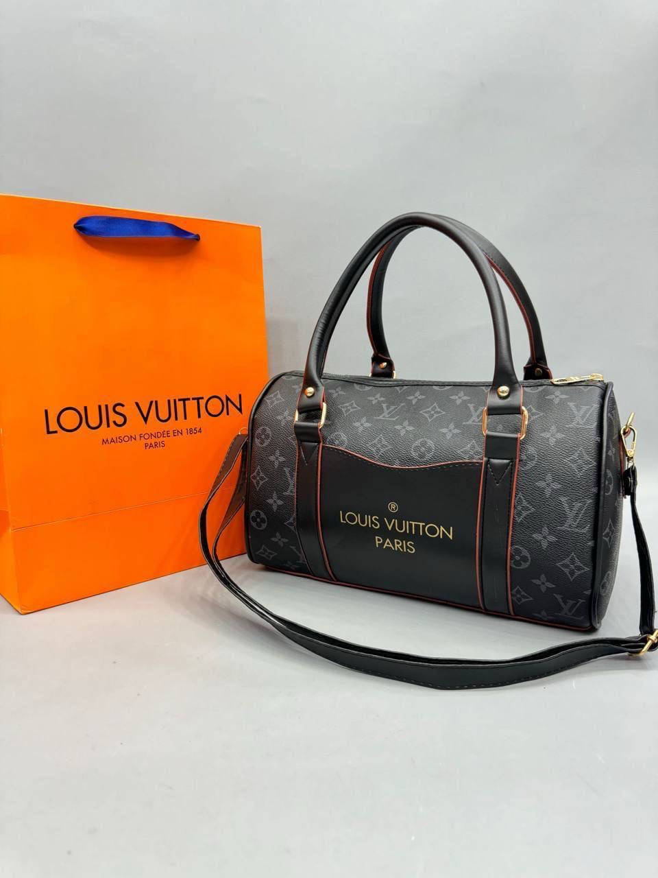 Louis Vuitton Siyah&Gri Monogram Desenli Mini Bavul