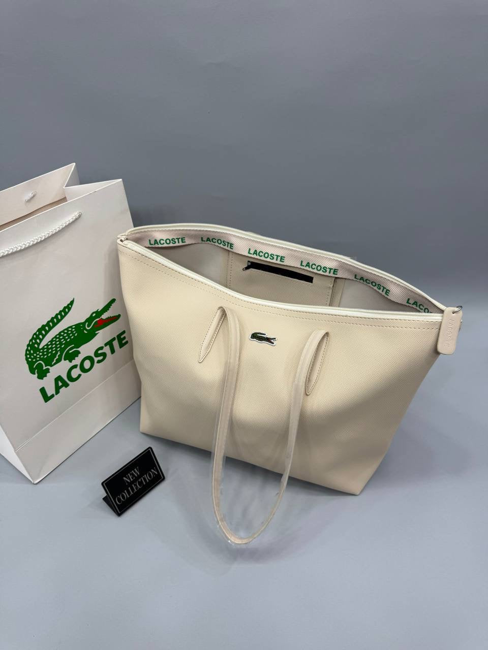 Lacoste Krem Kadın Omuz Çantası – Yeni Sezon