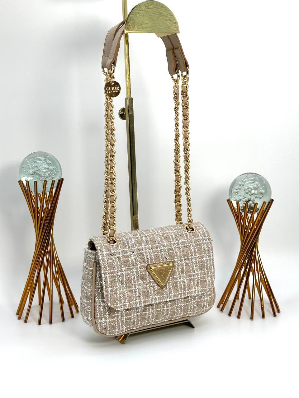 Guess Bej Dokulu Omuz/ el Çantası