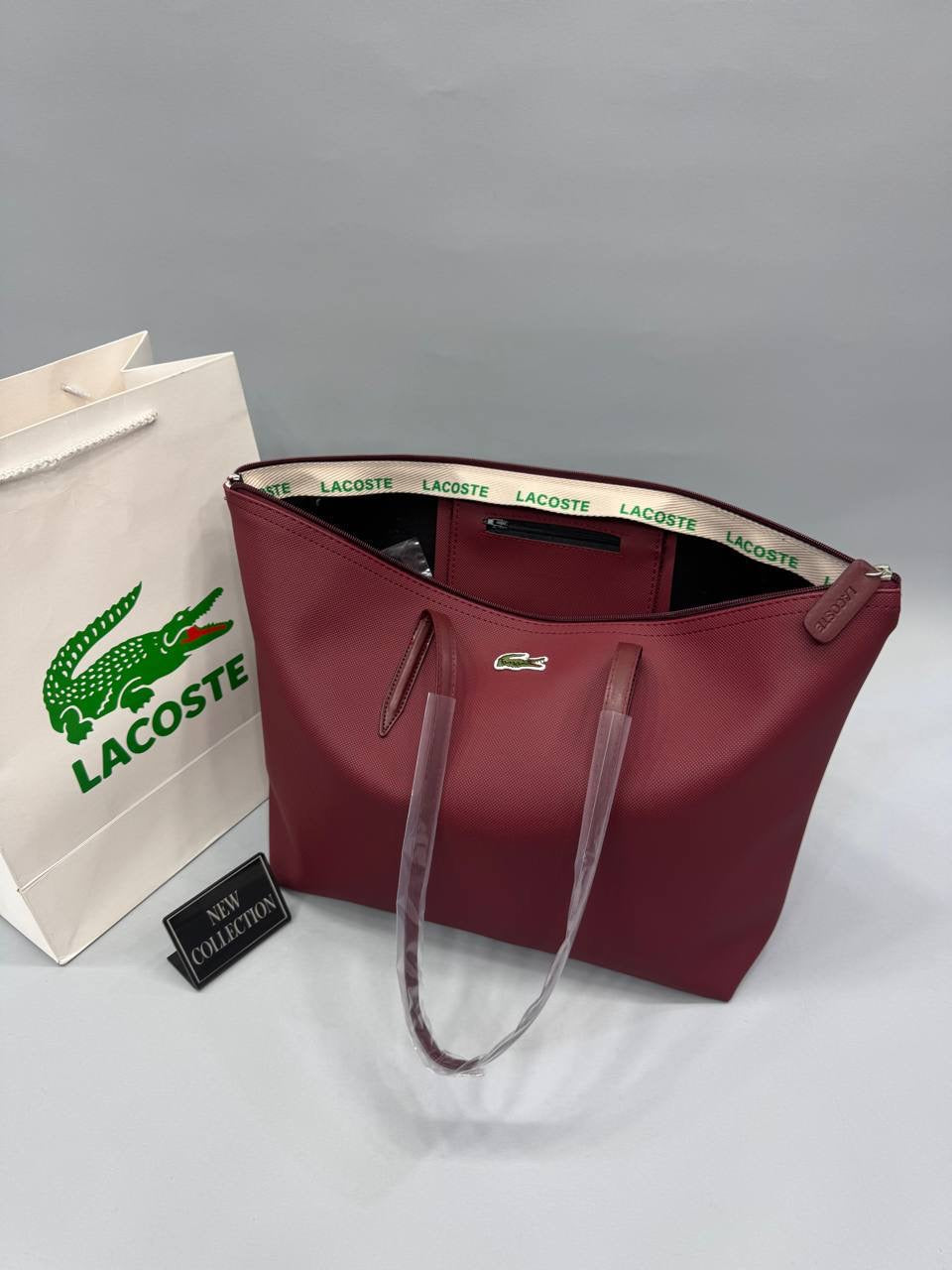 Lacoste Bordo Kadın Omuz Çantası – Yeni Sezon