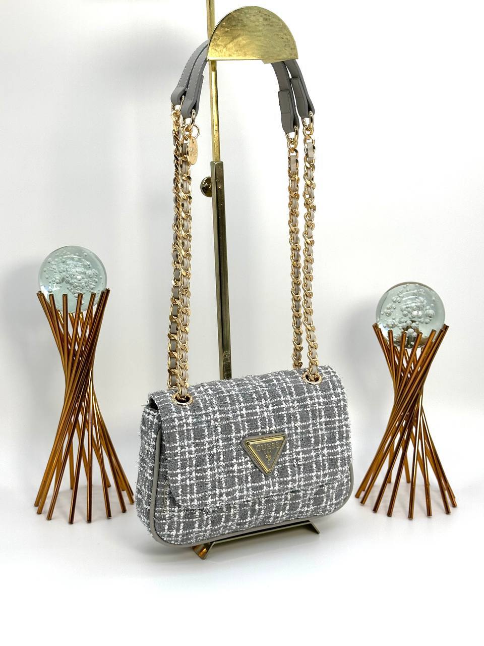 Guess Gri Dokulu El/ Omuz Çantası