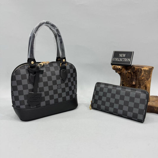 Louis Vuitton Damier Desenli Çanta & Cüzdan Seti