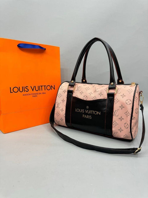 Louis Vuitton Pembe Monogram Desenli Mini Bavul