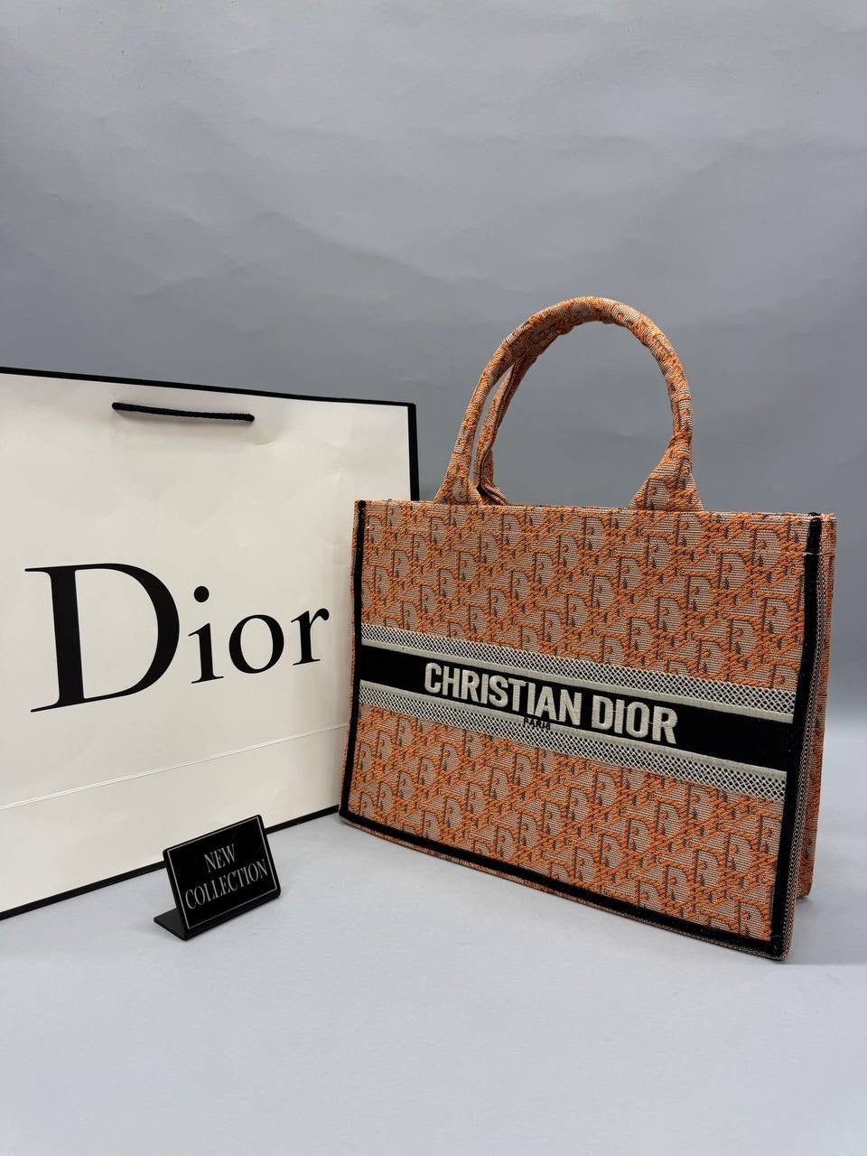 Christian Dior Turuncu Logolu Tote Çanta