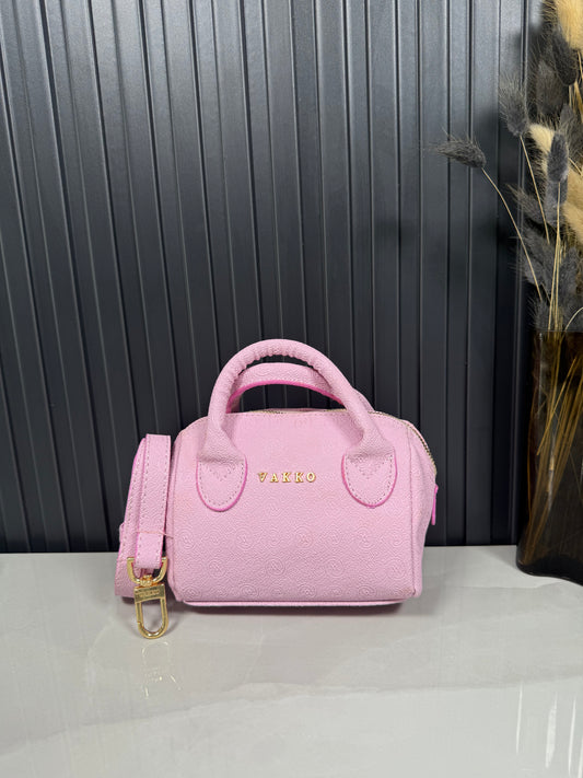 VAKKO PEMBE LOGOLU MİNİ ÇANTA