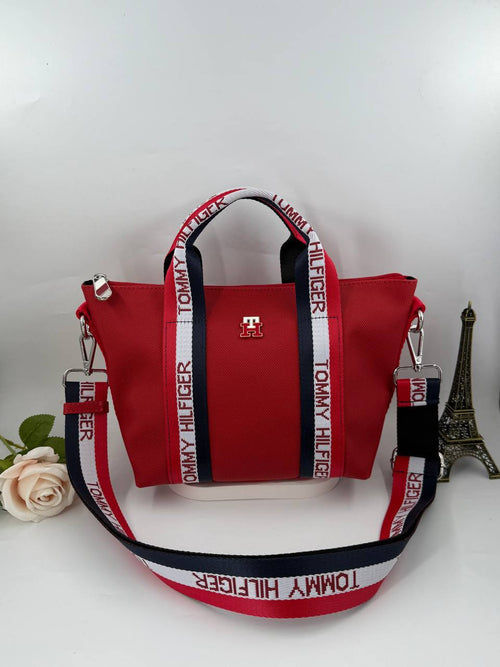 Tommy Hilfiger Logo Tape  Kırmızı Omuz Çantası