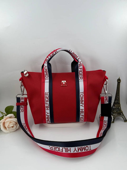Tommy Hilfiger Logo Tape  Kırmızı Omuz Çantası