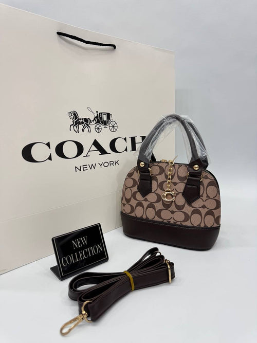 Coach Kahverengi Monogram Mini Çanta