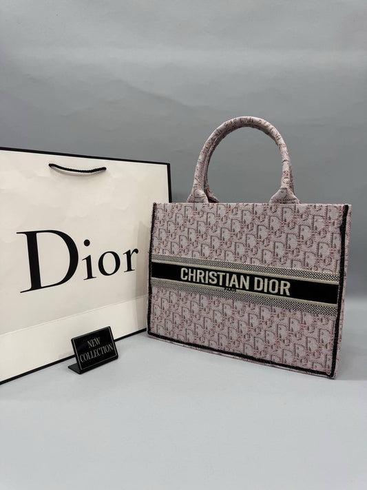 Christian Dior Pembe Logolu Tote Çanta