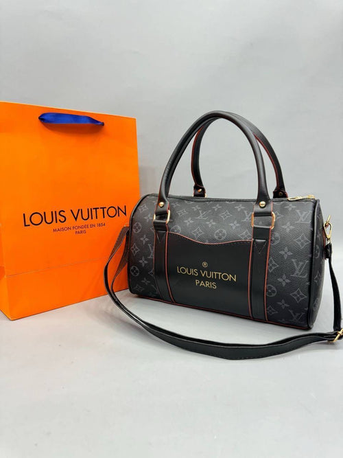Louis Vuitton Siyah&Gri Monogram Desenli Mini Bavul