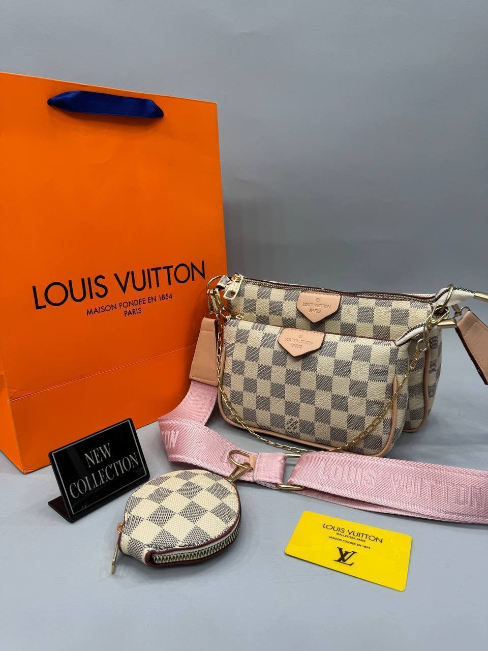 Louis Vuitton Monogram Zincirli Çapraz Çanta Seti