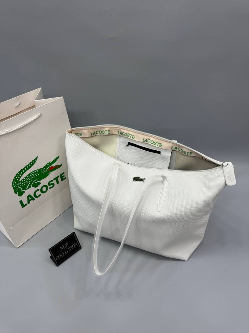 Lacoste Beyaz Kadın Omuz Çantası – Yeni Sezon