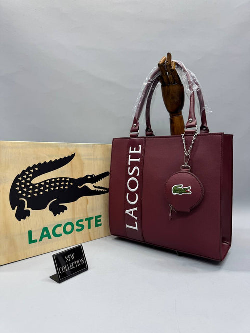 Lacoste Bordo Yeni Sezon Omuz çantası