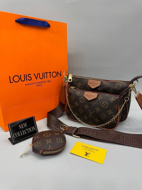 Louis Vuitton Monogram Zincirli Çapraz Çanta Seti