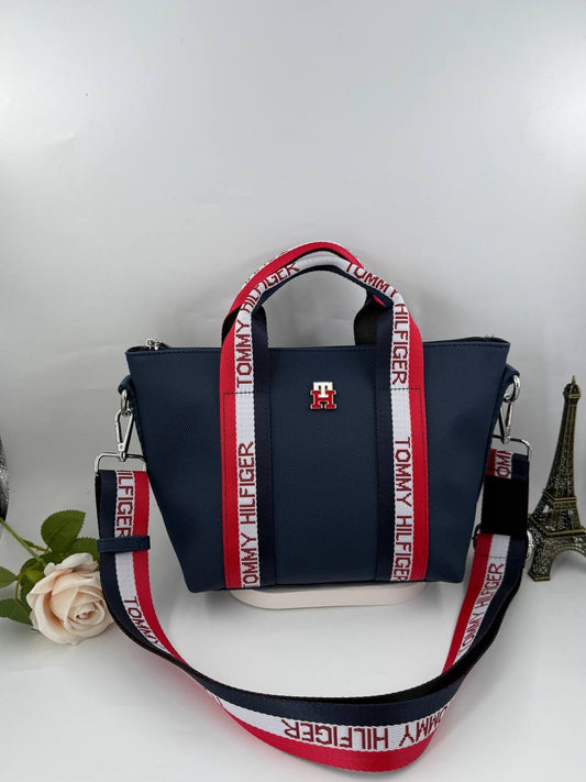 Tommy Hilfiger Logo Tape Lacivert Omuz Çantası