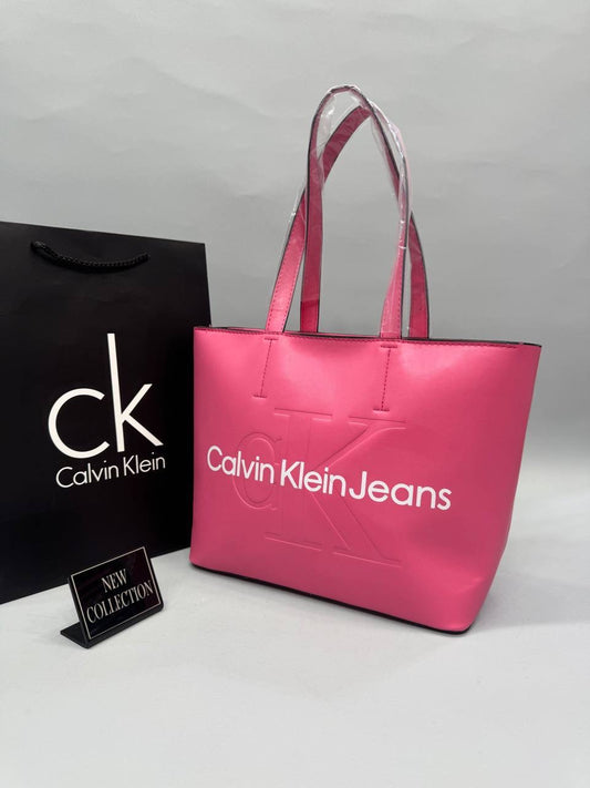 Calvin Klein Pembe Logolu Omuz Çantası