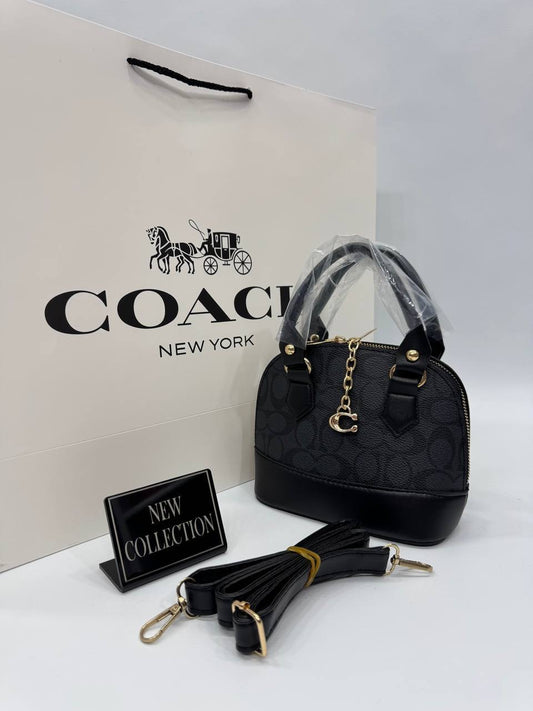 Coach Siyah Monogram Mini Çanta