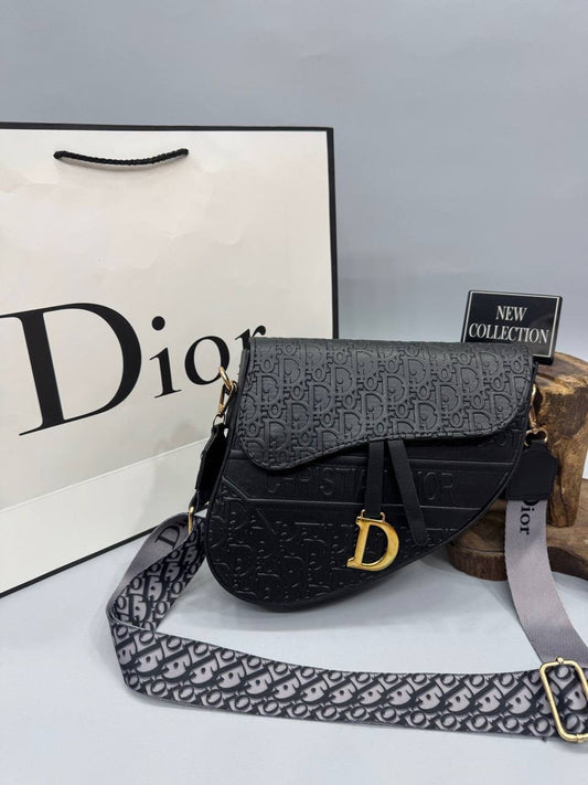 Christian Dior Siyah Saddle Omuz Çantası