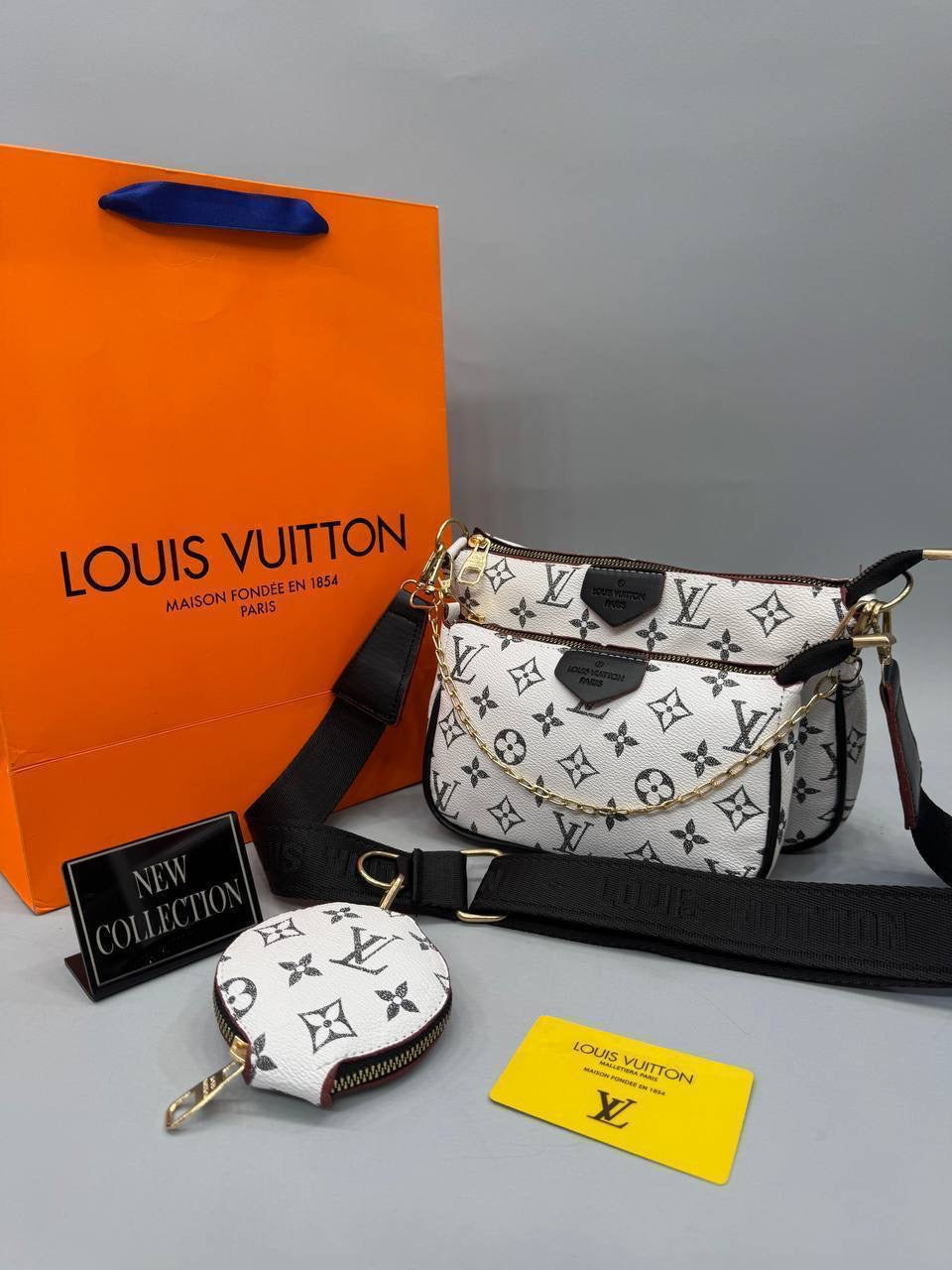 Louis Vuitton Monogram Zincirli Çapraz Çanta Seti