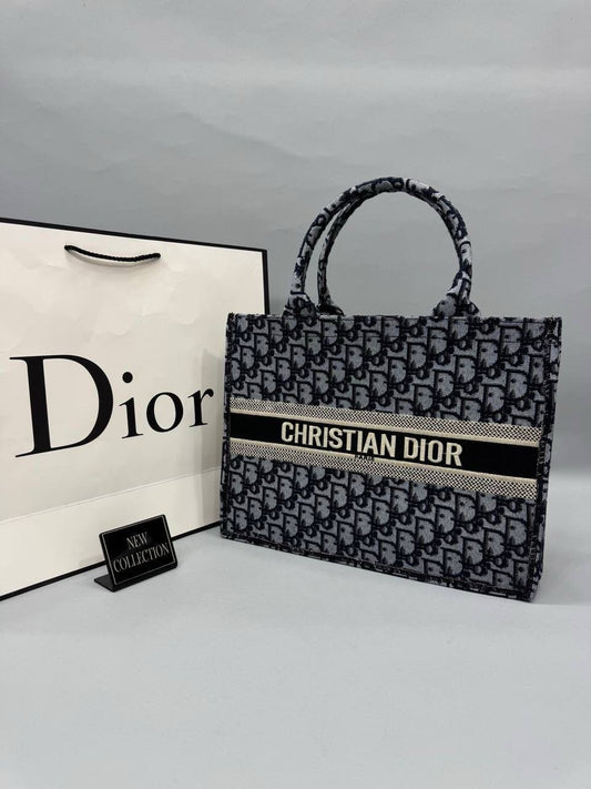 Christian Dior Lacivert Logolu Tote Çanta