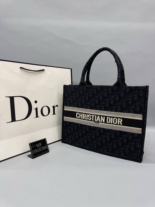 Christian Dior Siyah Logolu Tote Çanta