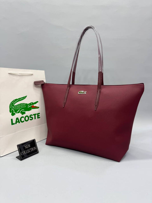 Lacoste Bordo Kadın Omuz Çantası – Yeni Sezon