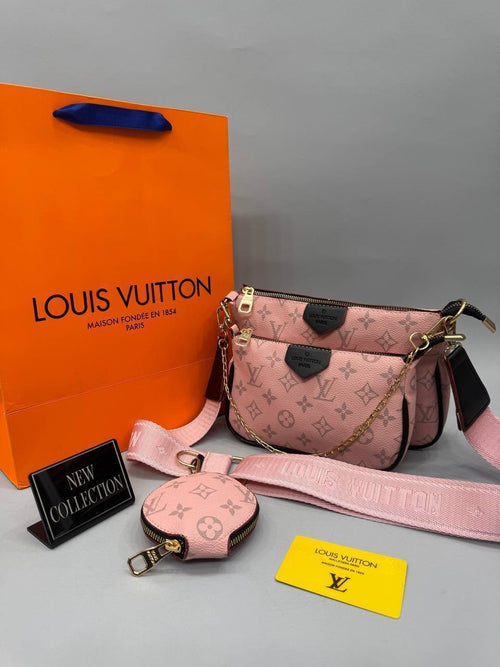 Louis Vuitton Monogram Zincirli Çapraz Çanta Seti