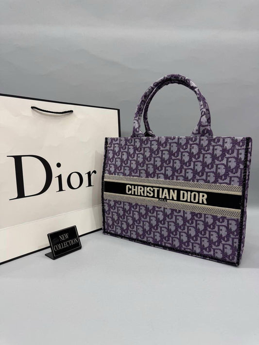 Christian Dior Mor Logolu Tote Çanta